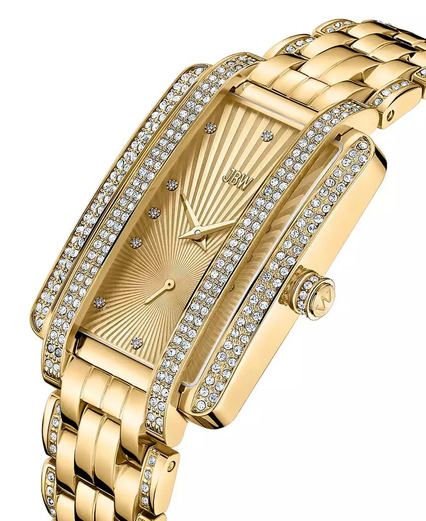 Jbw Women's Mink Diamond (1/8 ct.t.w.) 18k Gold Plated Stainless Steel Watch 3
