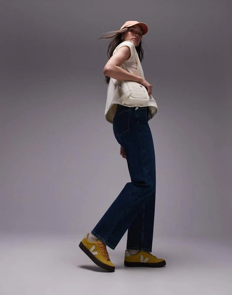 Veja VEJA Campo bold suede trainer in yellow 2
