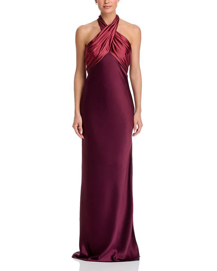 Amsale Halter Gown 7