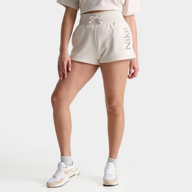 NIKE Women's Nike Sportswear Phoenix Fleece High-Waisted 2" Logo Shorts 1