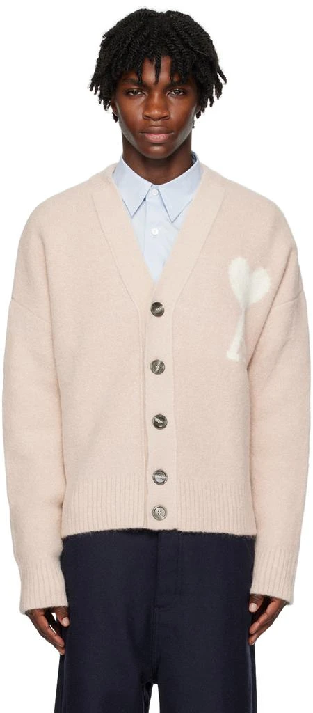 AMI Pink Ami De Cœur Cardigan 1