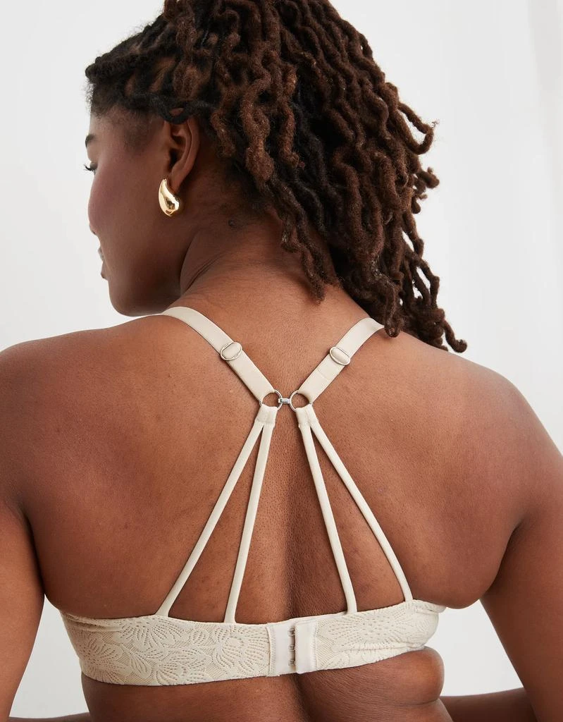 Aerie Sunnie Bloom Lace Demi Push Up Bra 1