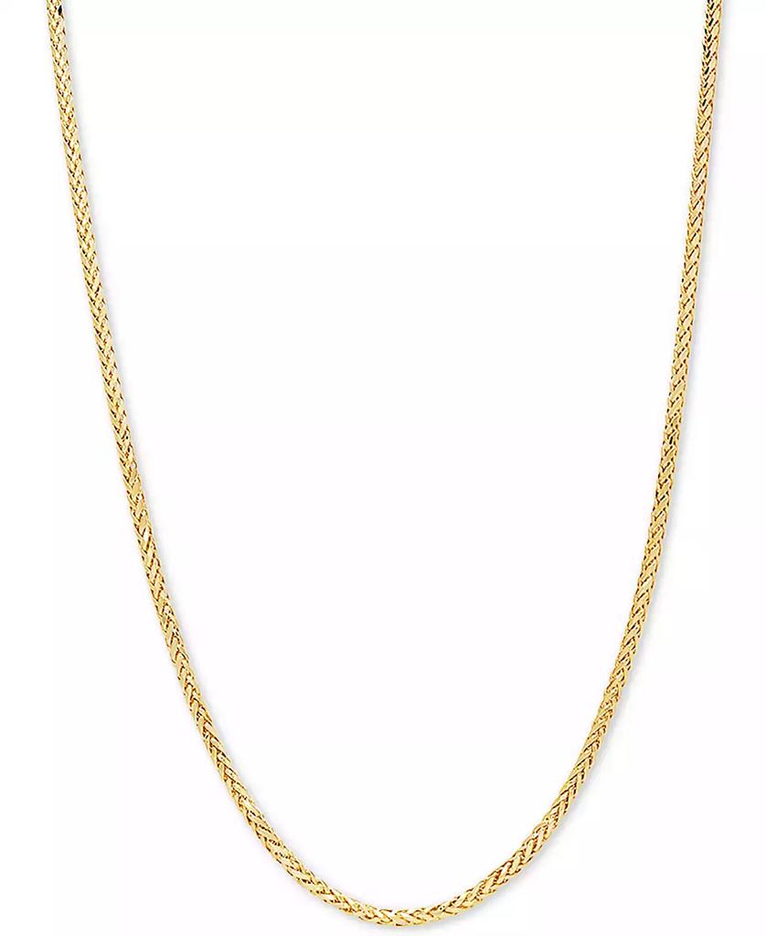 Italian Gold Wheat Link 22" Chain Necklace in 14k Gold