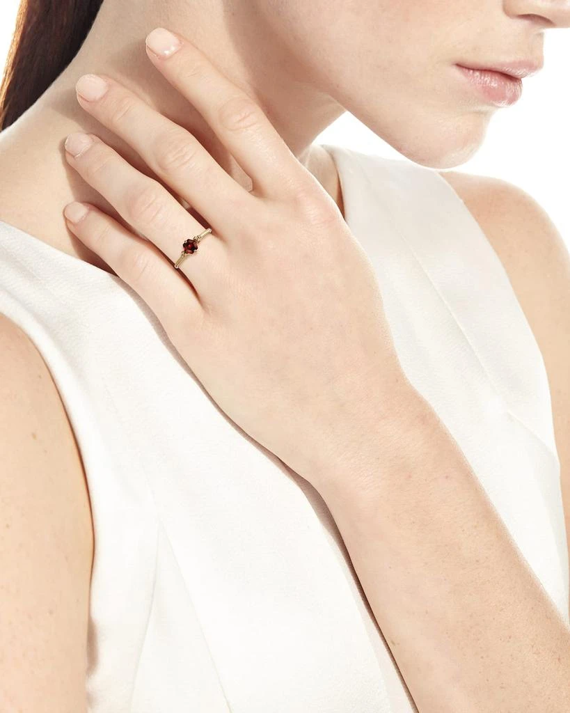 Suzanne Kalan Bloom 14k Yellow Gold Hexagon Ring w/ Diamonds, Size 4-8.5 2