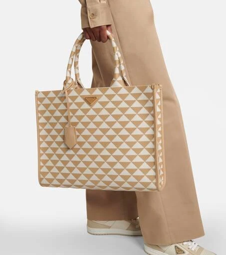 Prada Symbole leather-trimmed tote bag 2