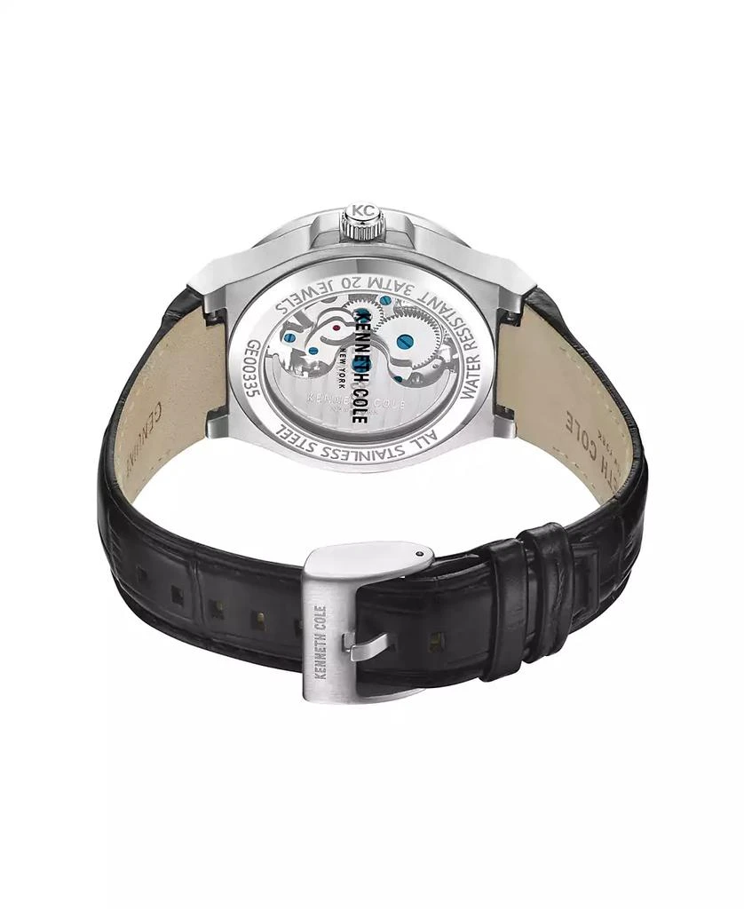 Kenneth Cole Men's Automatic Black Genuine Leather Watch 43mm 3