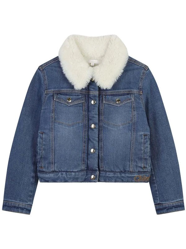 Chloé Denim jacket with faux fur collar 1
