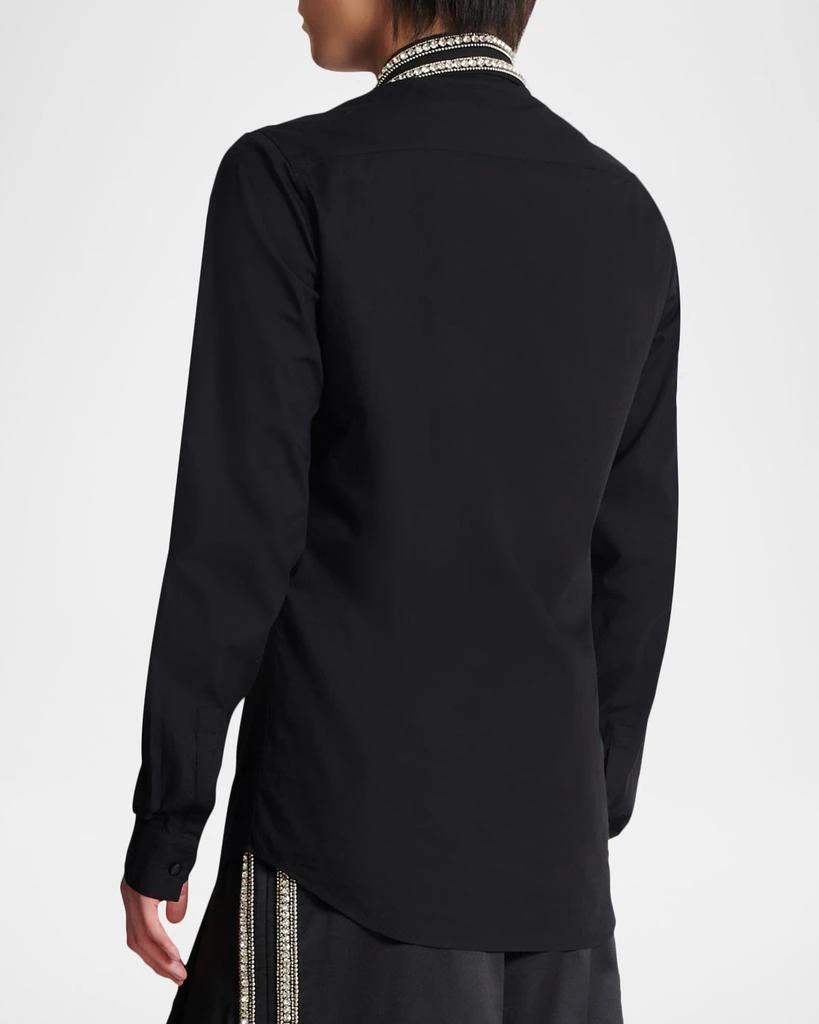 Balmain Men
s Crystal-Collar Cotton Dress Shirt 3