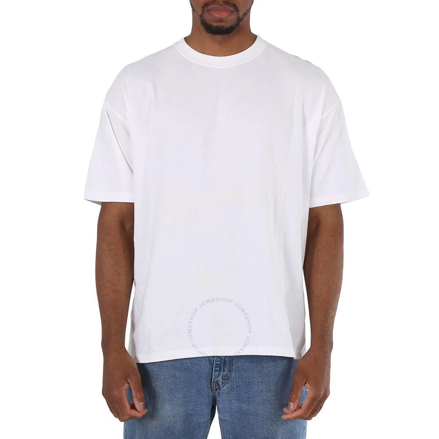 424 Men's Off White Logo Crew T-shirt 1