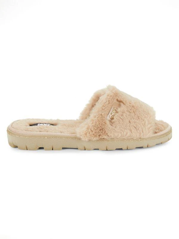 DKNY Jill Faux Fur Slides 1