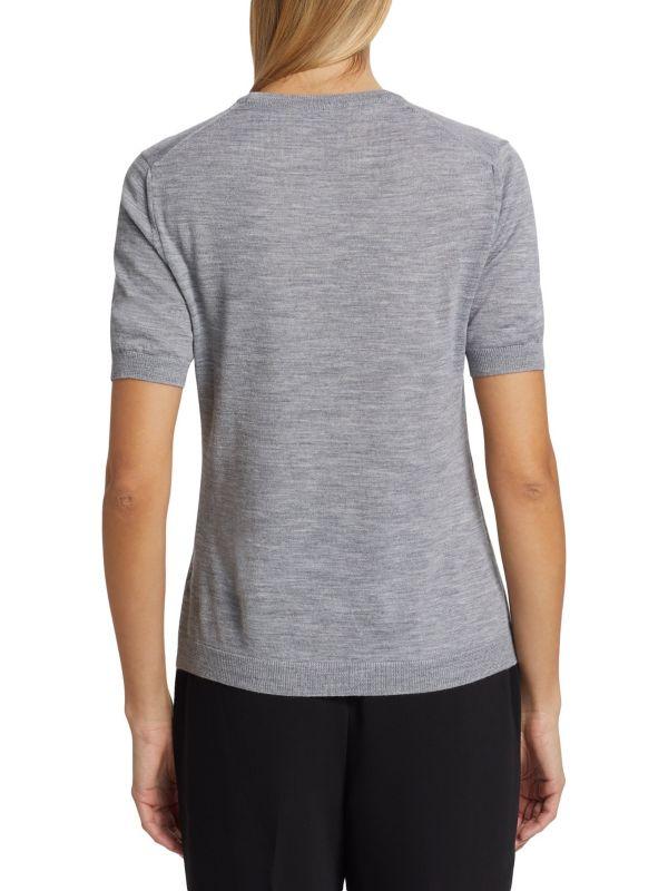 Saks Fifth Avenue Sand Merino Wool T-Shirt