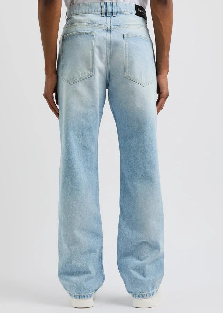 Balmain Faded wide-leg jeans  3