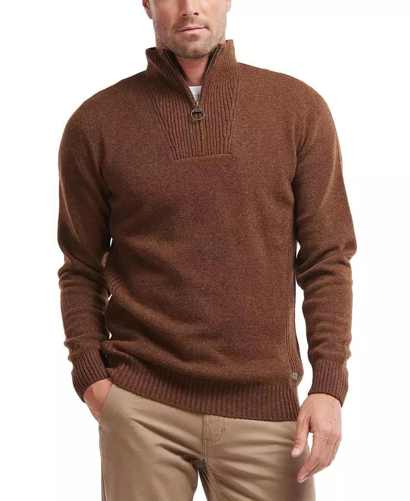 Barbour Men's Nelson Essential Wool Quarter Zip Sweater 10