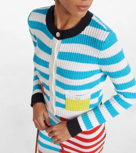 Staud Tide striped cotton-blend cardigan 4