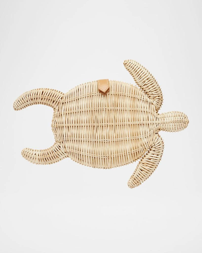 POOLSIDE The Tortoise Rattan Clutch Bag 3