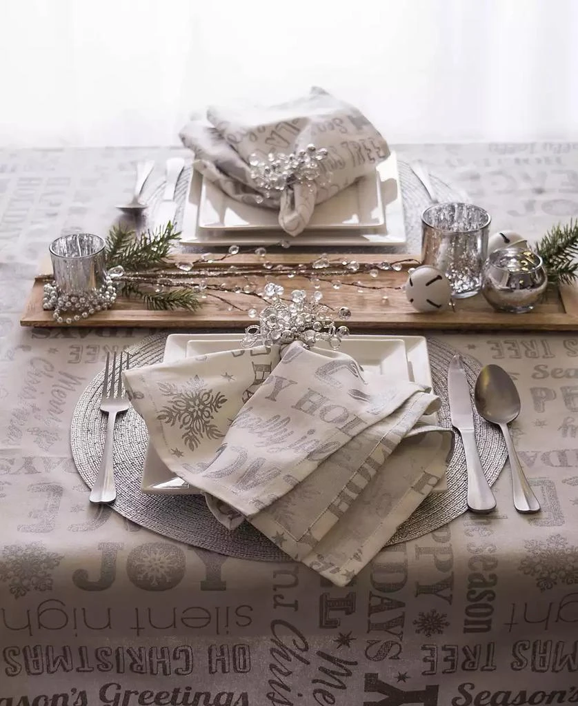 Design Imports Christmas Collage Tablecloth 60" x 84" 3