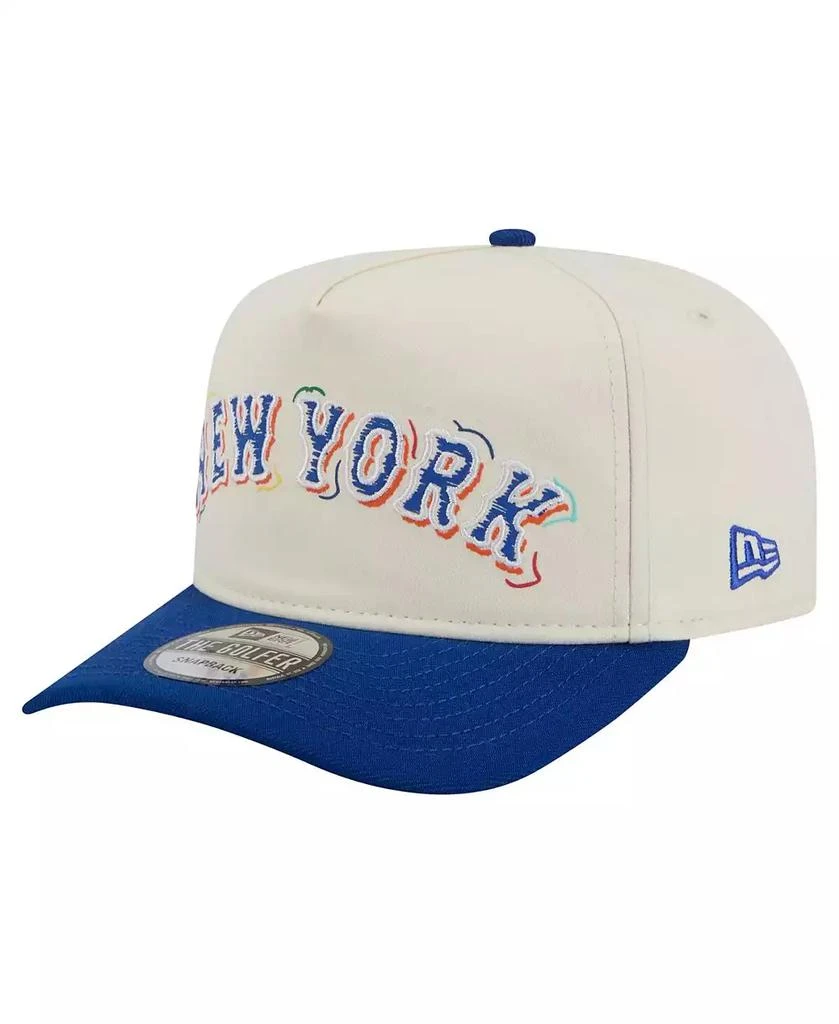 New Era Men's White New York Mets Team Scribble Golfer Adjustable Hat 1