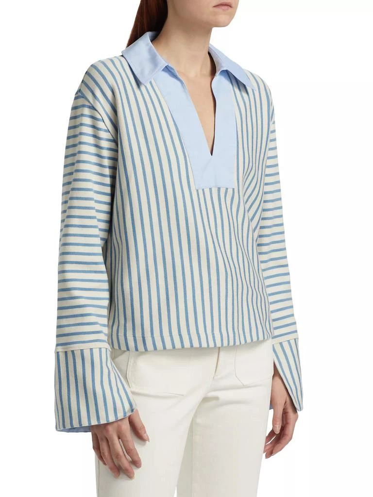 Tanya Taylor Whitney Striped Long-Sleeve Top 4