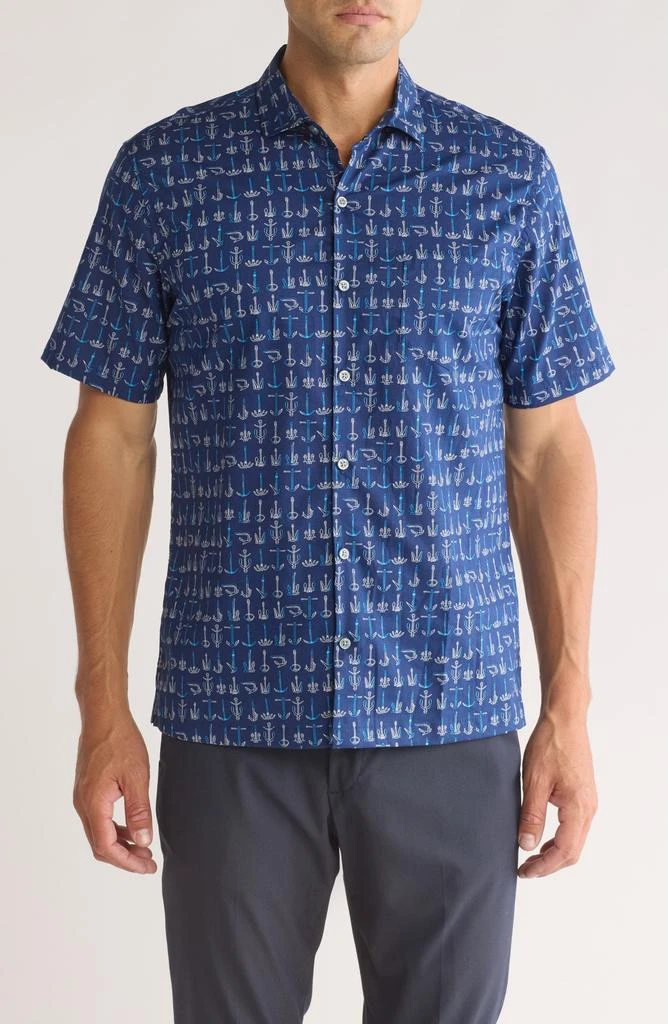 Tori Richard Anchor Management Short Sleeve Button-Up Shirt 1