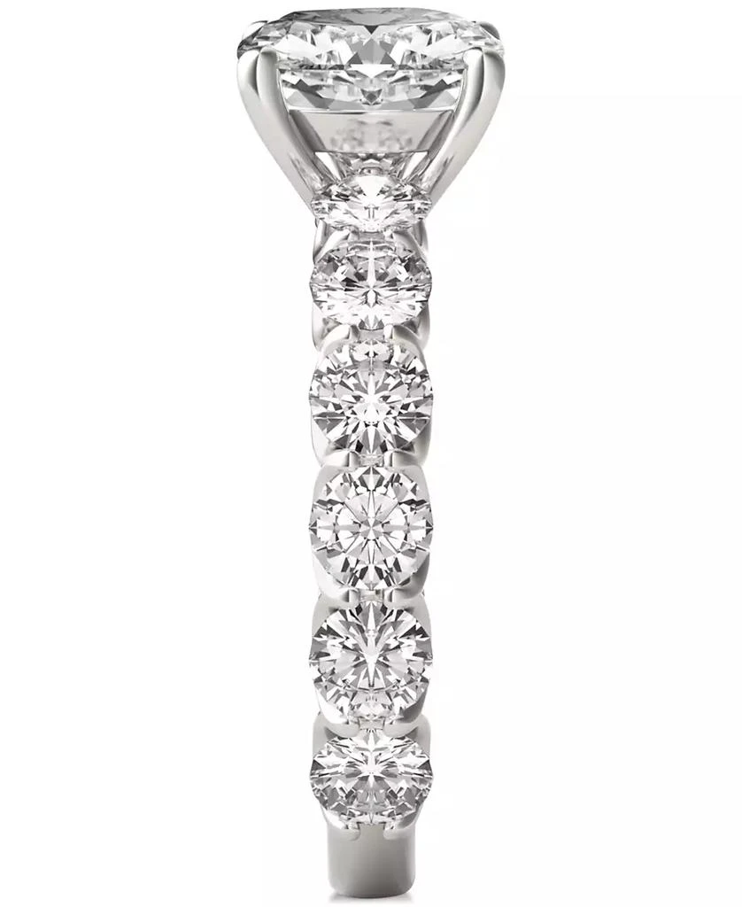 Charles 
Colvard Moissanite Cushion 
Round Engagement Ring (3-1/2 ct. t.w. Diamond Equivalent) in 14k White Gold 5