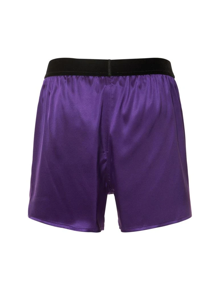 Tom Ford Logo Silk Satin Mini Shorts 5