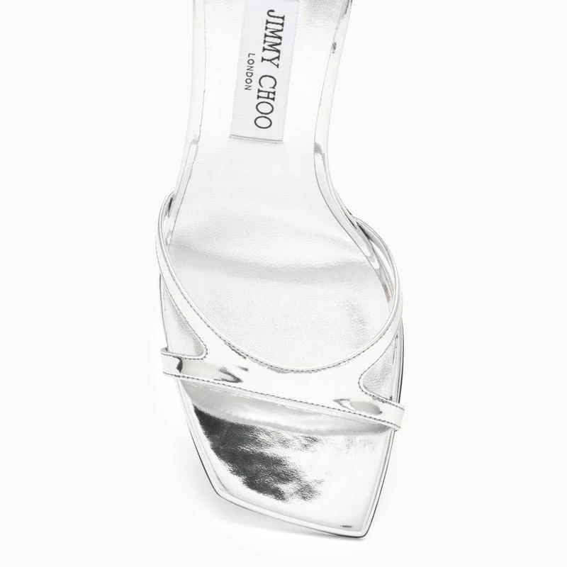 Jimmy Choo Ixia 95 metallic silver leather sandal 3
