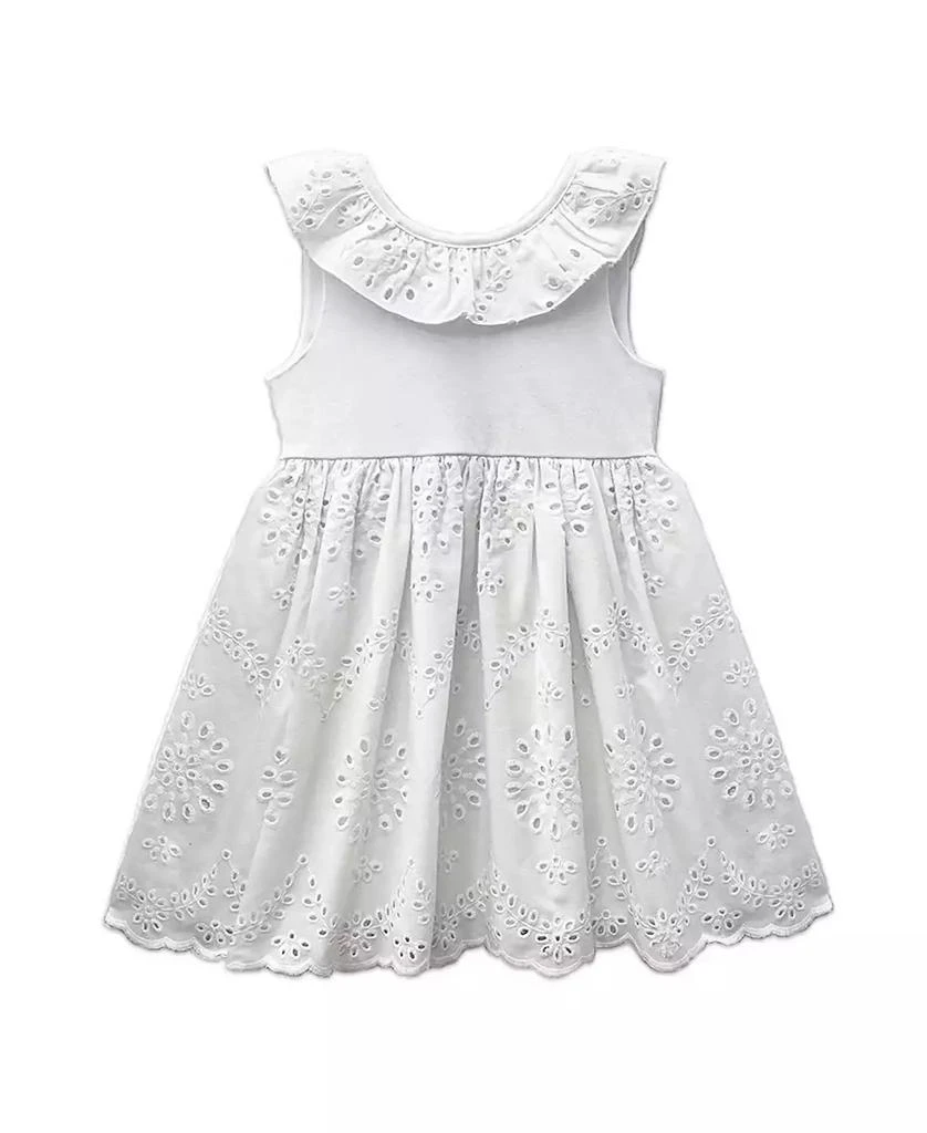 Blueberi Boulevard Baby Girls Ruffle Trim Eyelet Dress 1
