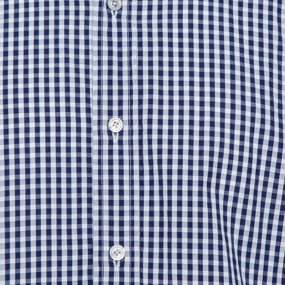 Tom Ford Tom Ford Blue Gingham Check Cotton Shirt XXXL 4