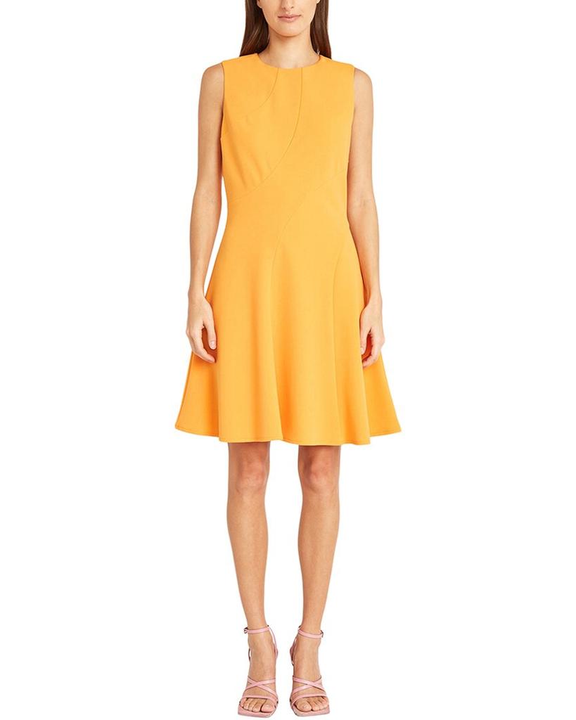 Alice + Olivia Isa Sleeveless Seamed Flare Mini Dress