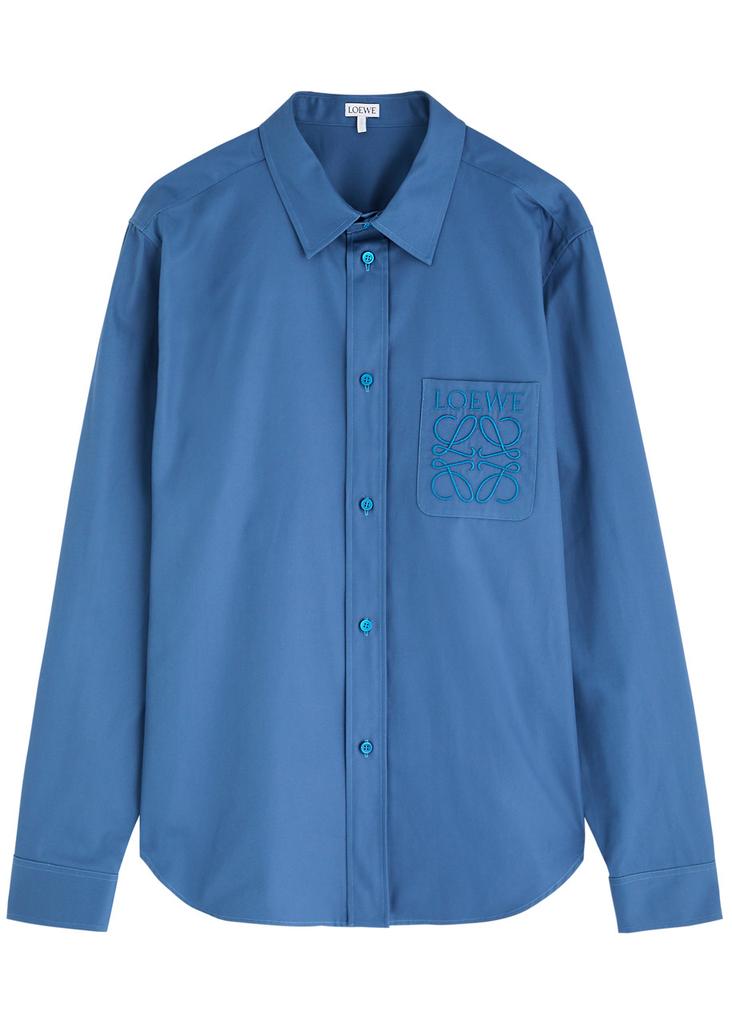 Shop Anagram-embroidered cotton shirt on Sale at BeyondStyle