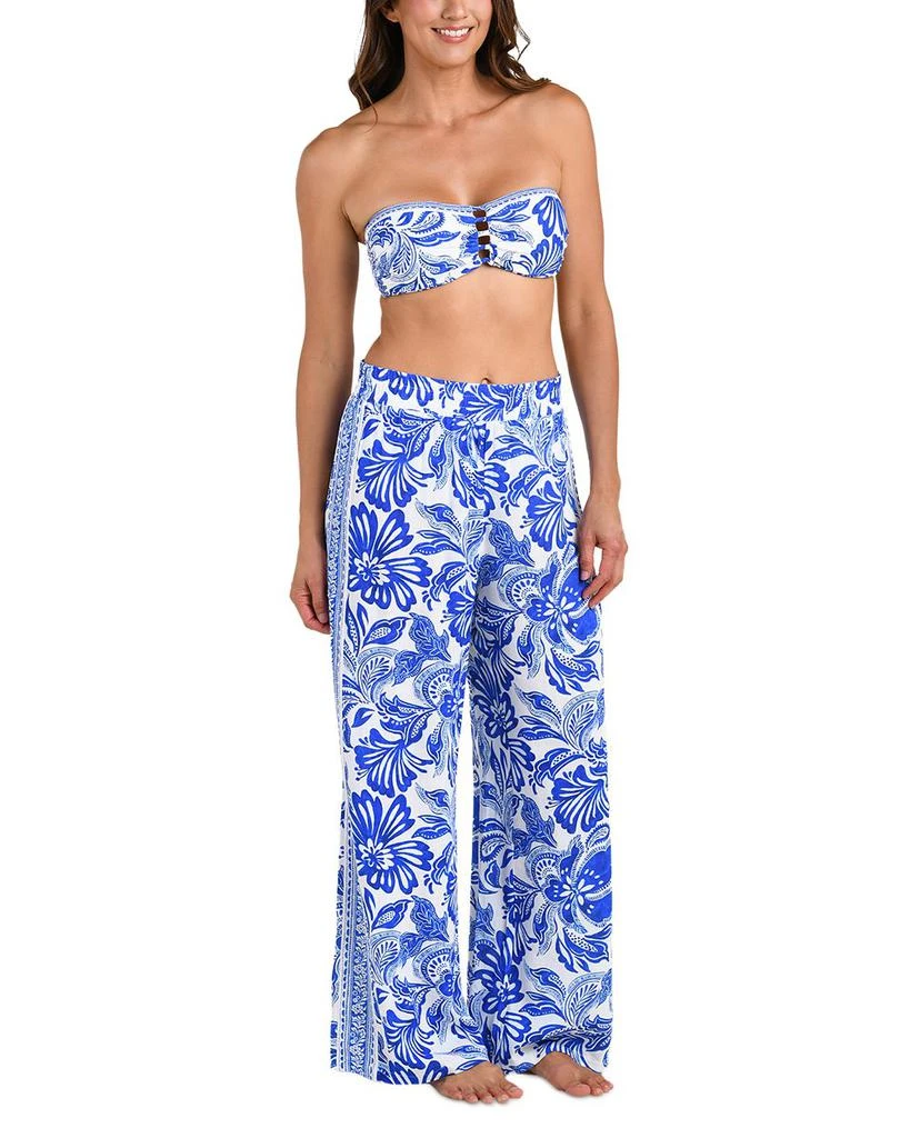La Blanca Botanical Brocade Wide Leg Swim Cover-Up Pants 3