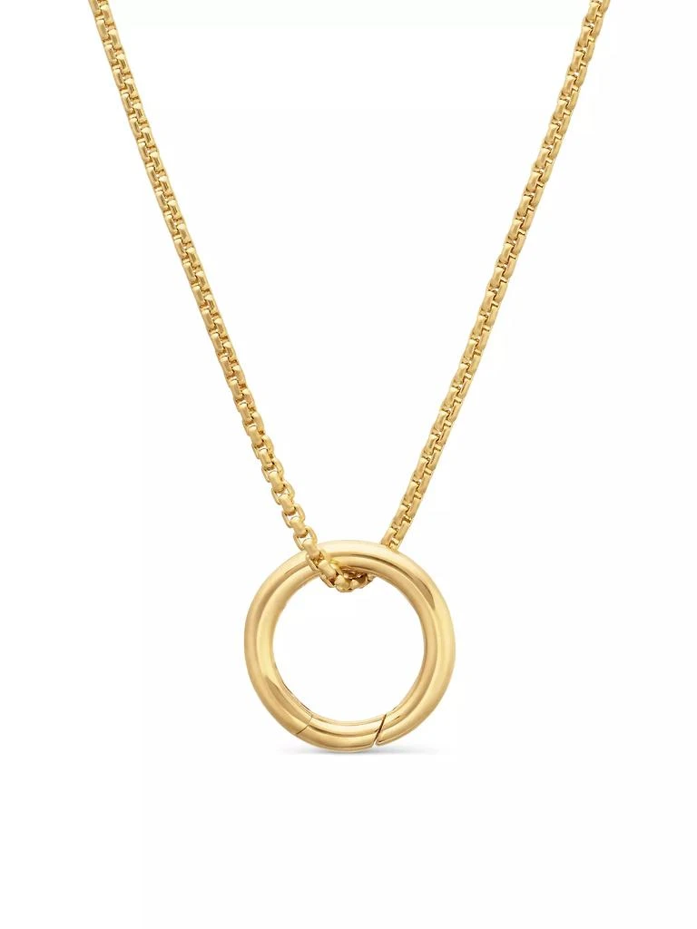 David Yurman Smooth Amulet Holder in 18K Yellow Gold, 12.3mm 1
