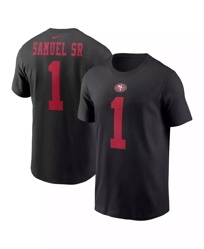 NIKE Men's Deebo Samuel Sr Black San Francisco 49ers Player Name Number T-Shirt 1