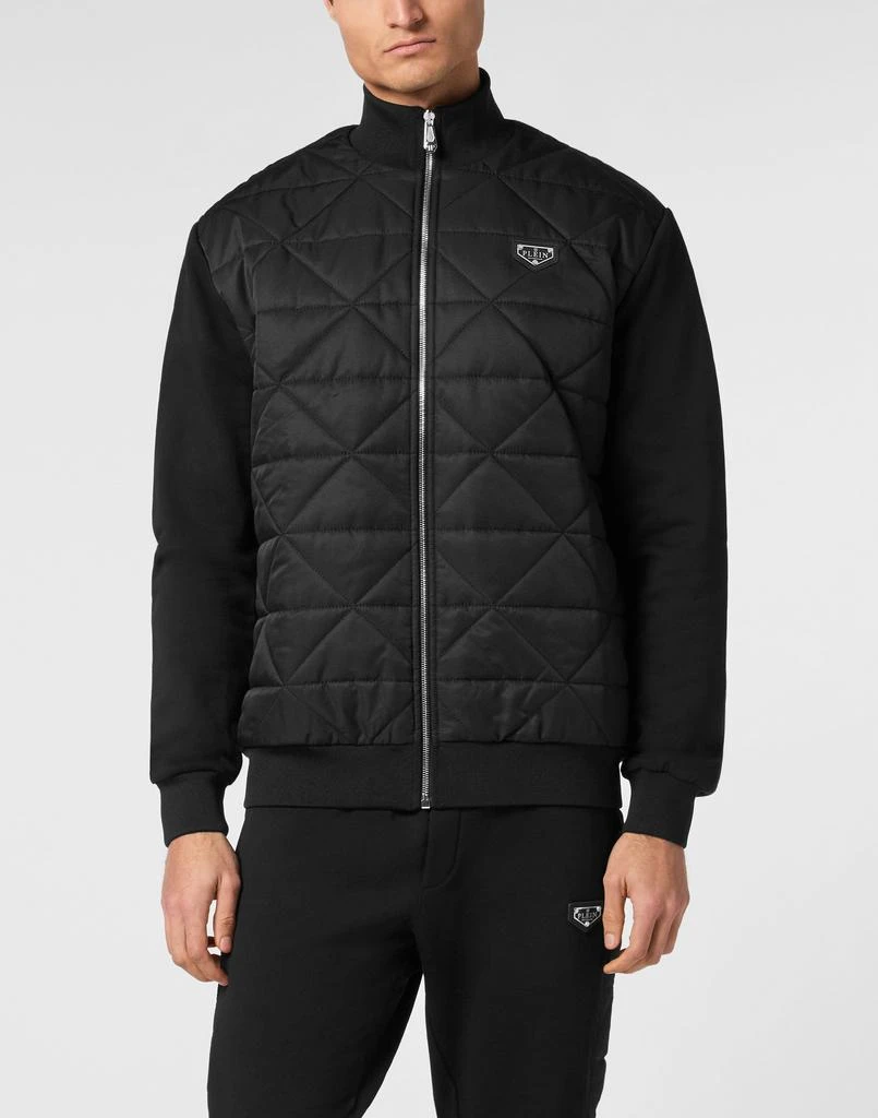 Philipp Plein Fleece and Nylon Padded Jacket 3