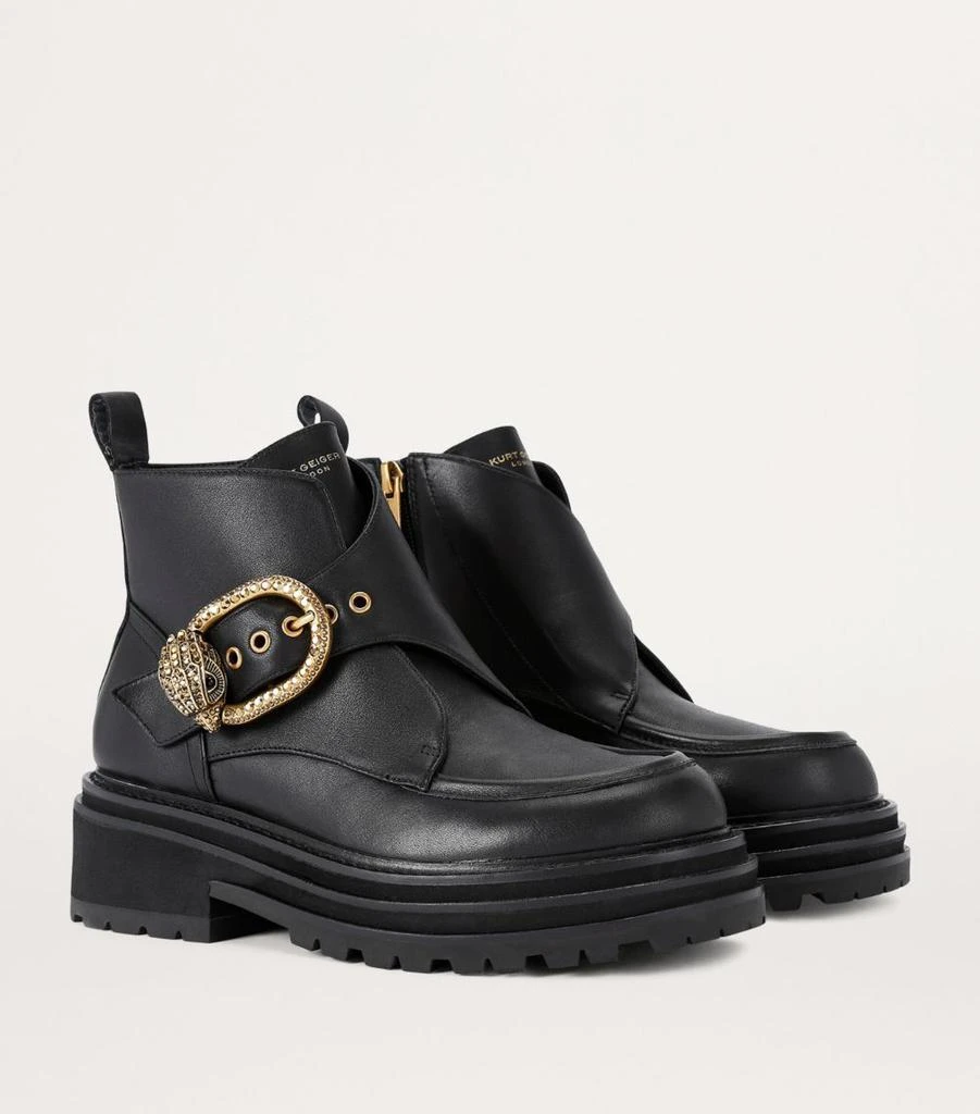 Kurt Geiger Leather Mayfair Chunky Ankle Boots 3