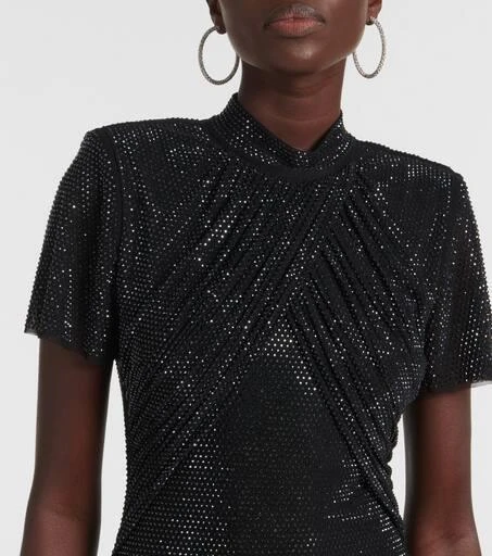 Self Portrait Rhinestone-embellished midi dress 4