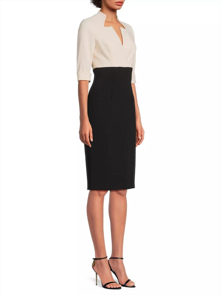 Black Halo Vespera Two-Tone Sheath Dress 4