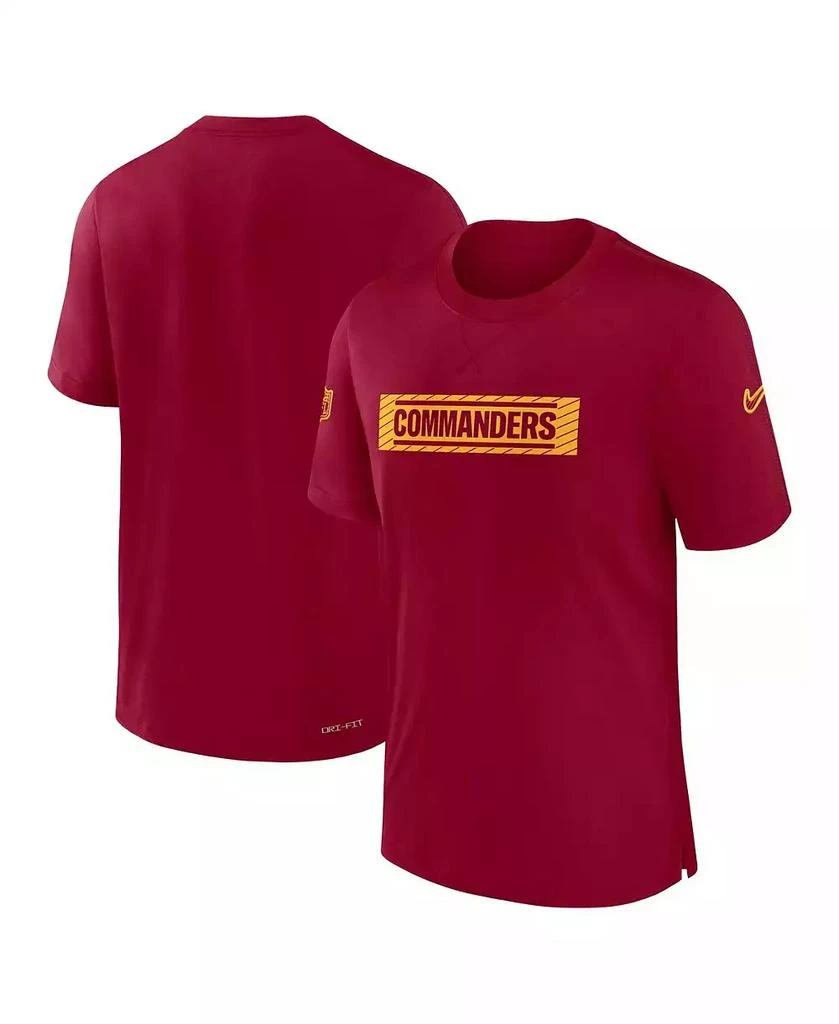 NIKE Men's Burgundy Washington Commanders Sideline Player Performance T-Shirt 1