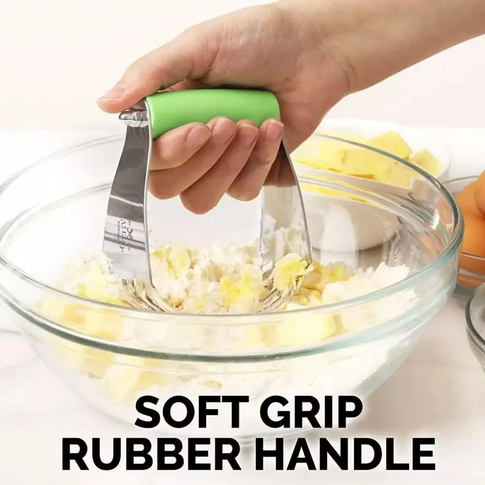 Zulay Kitchen Stainless Steel Dough Blender, Pastry Cutter, Heavy Duty Pastry Blender and Dough Cutter with Blades 3