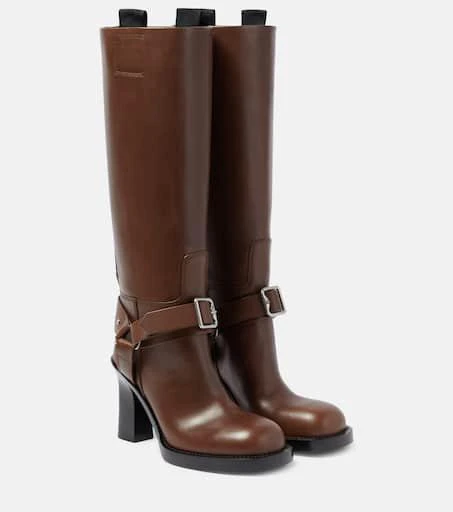 Burberry 100 leather knee-high boots 1