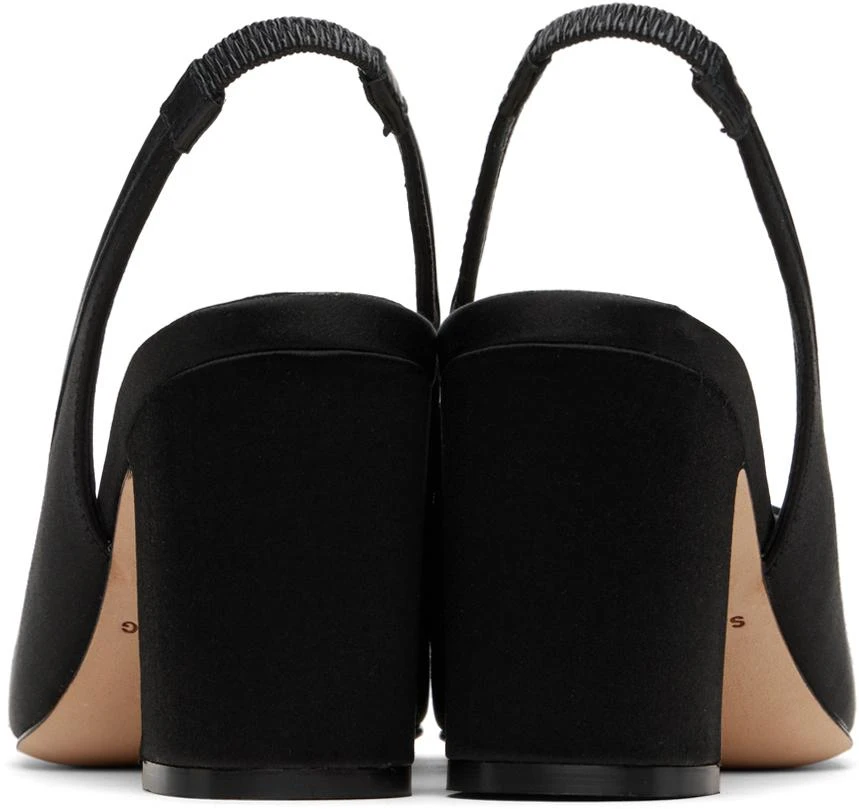Sandy Liang SSENSE Exclusive Black Slingback 75 Heels 2