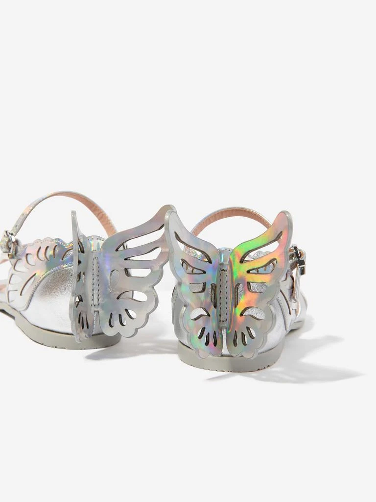 Sophia Webster Sophia Webster Girls Leather Heavenly Sandals in Silver 3