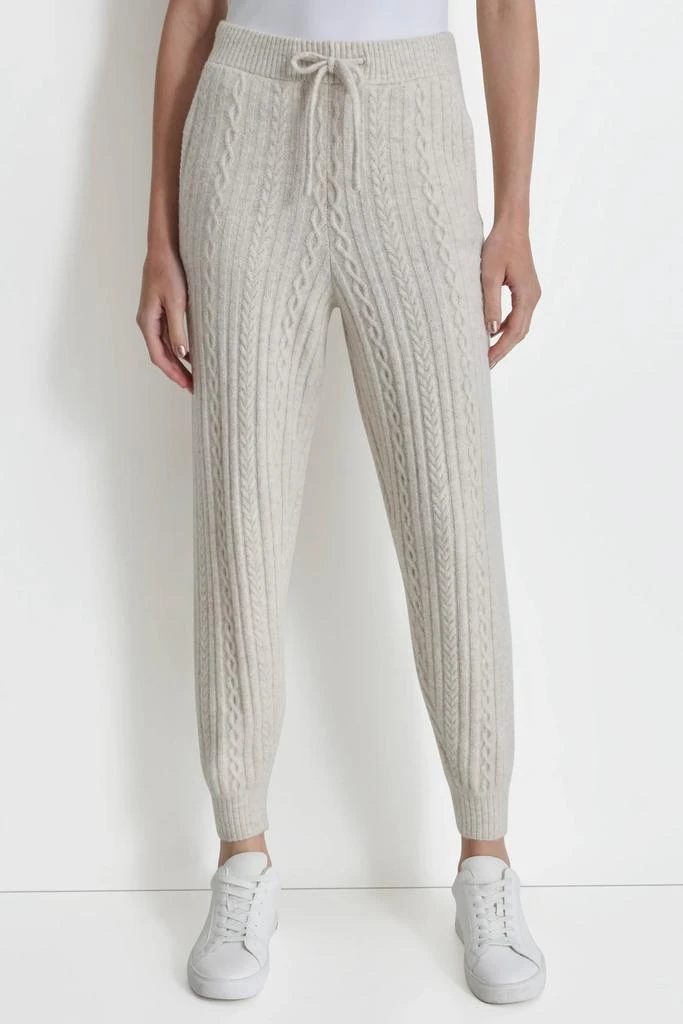 DKNY COZY CABLE SWEATER JOGGER 1