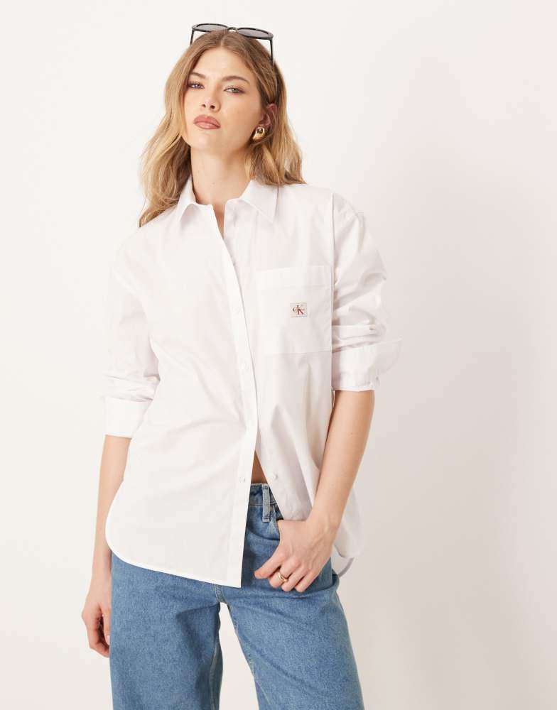 Calvin Klein Calvin Klein Jeans oversized shirt in white