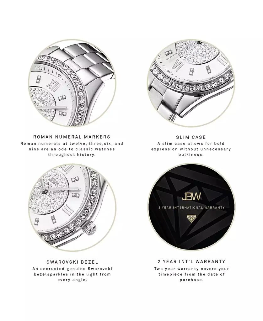 Jbw Women's Mondrian Diamond (1/6 ct.t.w.) Stainless Steel Watch 4