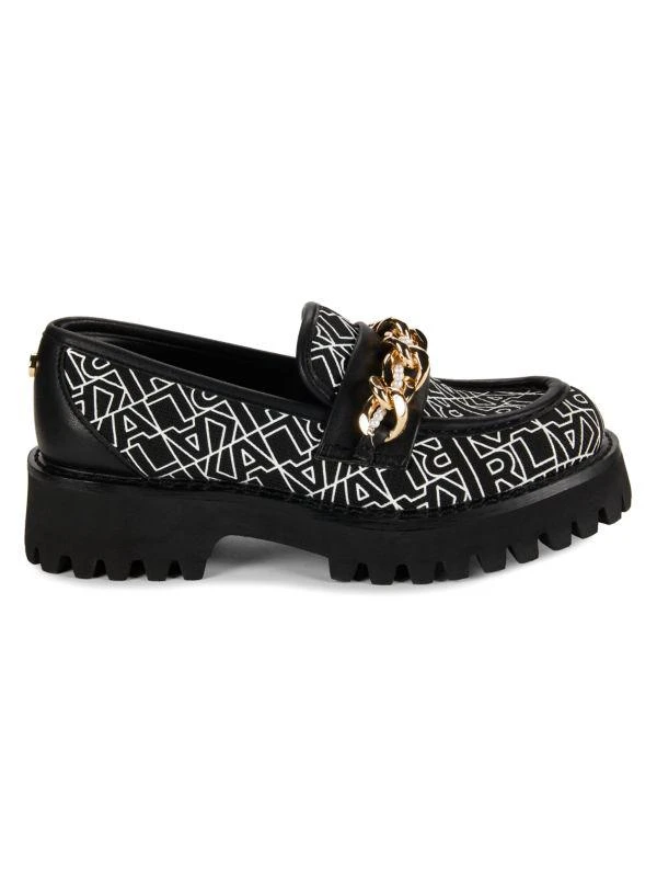 Karl Lagerfeld Paris Gala Monogram Chain Trim Loafers 1