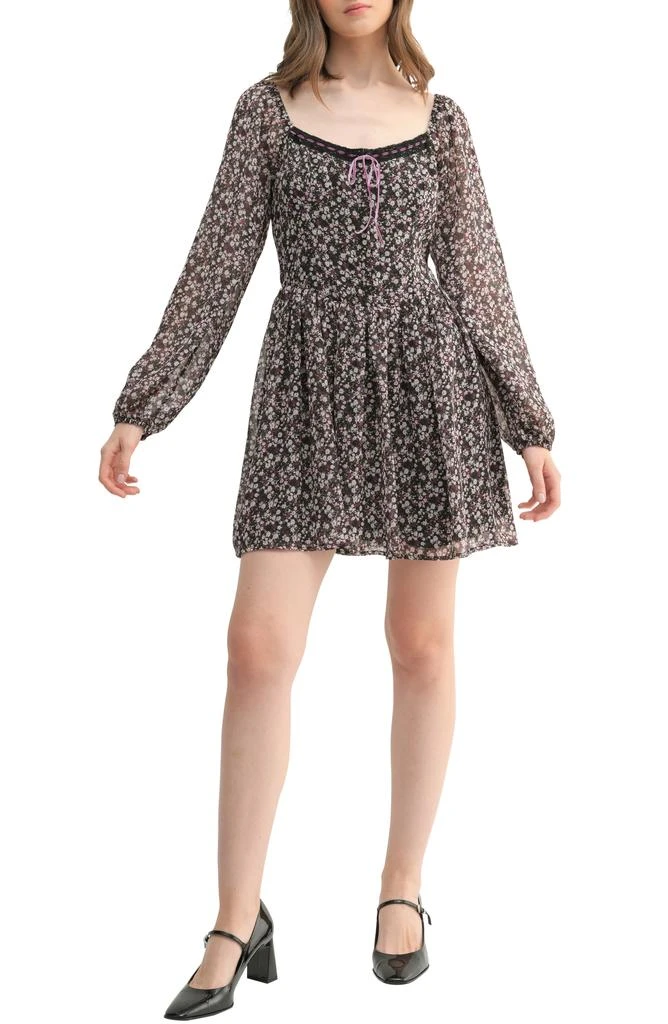 knee length dresses for ladies Make Up Your Mind Green Ditsy Floral Babydoll Dress – Shop the Mint
