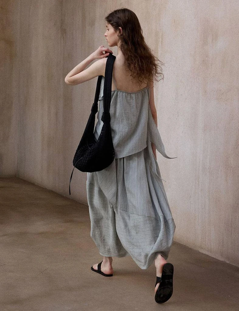 Pixie Market Gray Striped Cocoon Skirt 5