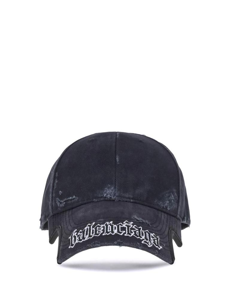 Shop Balenciaga Front Piercing Faded Cap on Sale at BeyondStyle