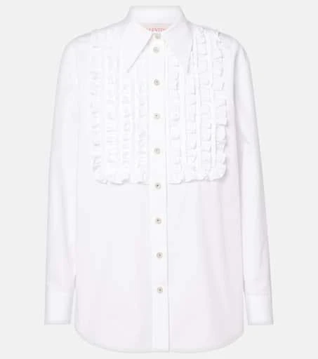 Valentino Ruffled cotton poplin shirt 1